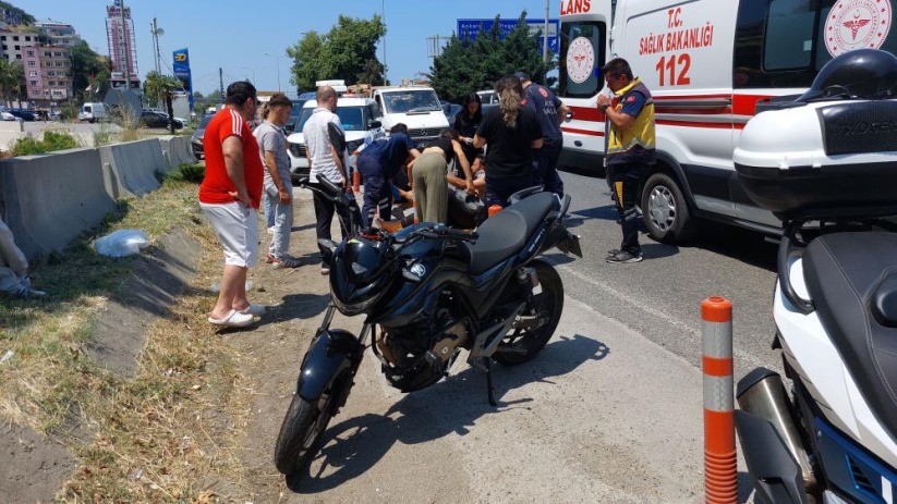 Samsun'da motosiklet ile otomobil çarpıştı: 1 yaralı
