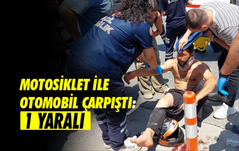 Samsun'da motosiklet ile otomobil çarpıştı: 1 yaralı