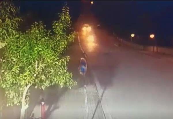 Motosikletli gencin öldüğü kazanın görüntüleri ortaya çıktı 