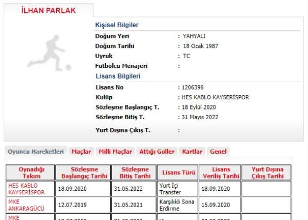 Kayserispor İlhan ile sözleşme yaptı