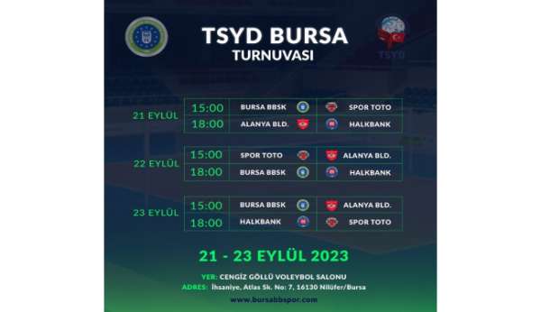 Ekipler, TSYD Bursa Voleybol Turnuvası'nda eksiklerini görecek