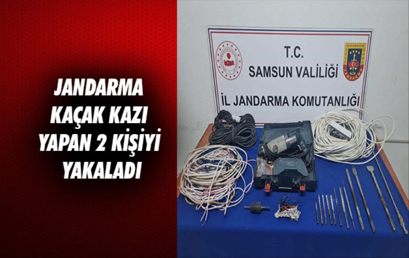 Samsun'da jandarma kaçak kazı yapan 2 kişiyi yakaladı