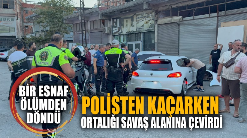 Polisten kaçarken ortalığı savaş alanına çevirdi