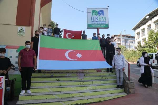 İLKEM'li öğrencilerden kardeş ülke Azerbaycan'a destek