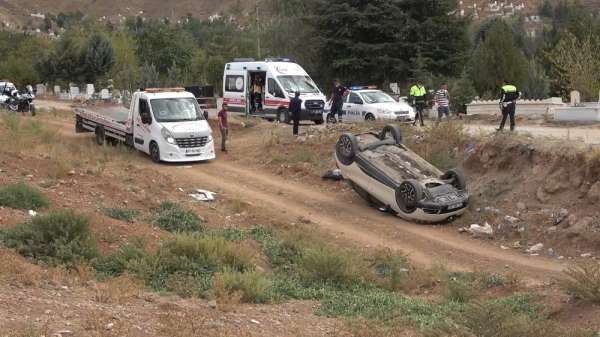 Mezarlık ziyaretinde talihsiz kaza: 1 yaralı