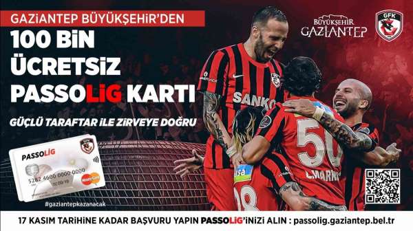 Gaziantep FK taraftarlarına 100 bin adet ücretsiz passolig kartı - Gaziantep haber