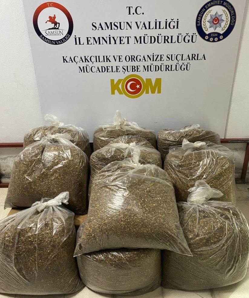 Samsun'da 150 kilo kaçak tütün ele geçirildi: 2 gözaltı