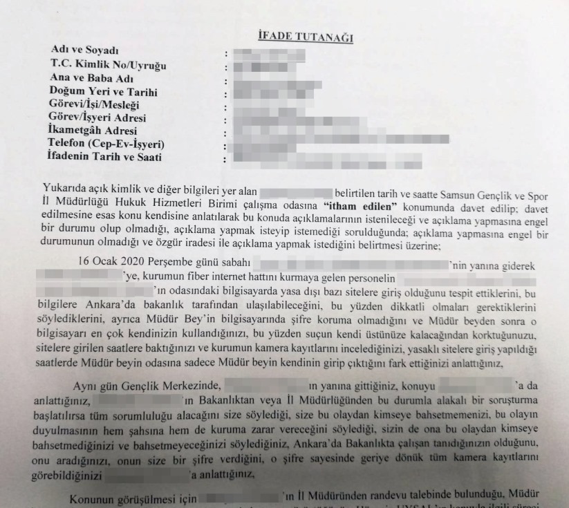 Samsun'da Gençlik Merkezi'nde skandal olay