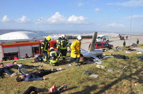 Çanakkale'de uçak kazası tatbikatı gerçekleştirildi - Çanakkale haber