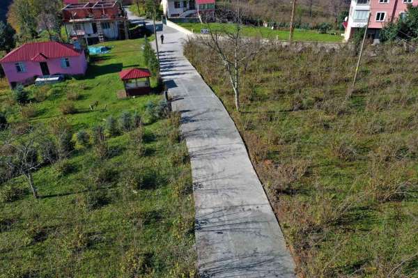 Yeşilköy Mahallesi'nde beton yol çalışması yapıldı - Ordu haber