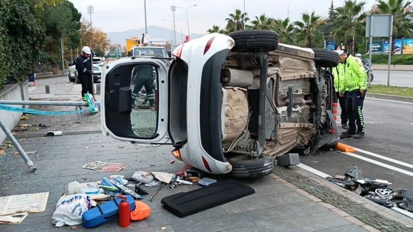 Samsun'da otomobilin kamyonete çarptığı kaza maddi hasarla atlatıldı