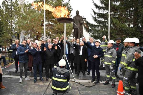 Sarız'da doğal gaz ateşi yandı