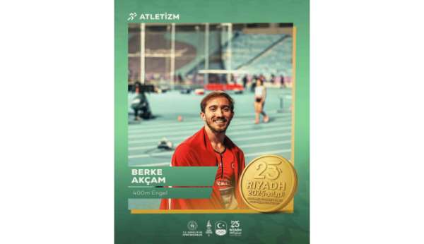 Atletizmde Berke Akçam'dan altın madalya
