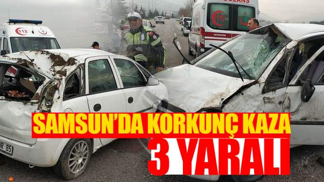 Samsun Haberleri: Samsun'da Taklalı Kaza! 3 Yaralı
