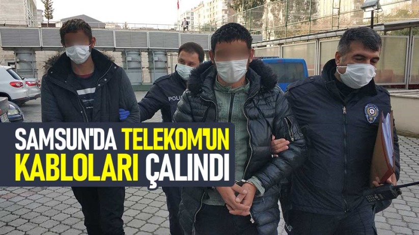 Samsun'da Telekom'un kabloları çalındı