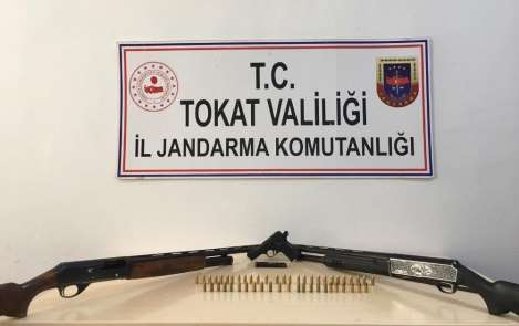 Tokat'ta ruhsatsız silah ele geçirildi