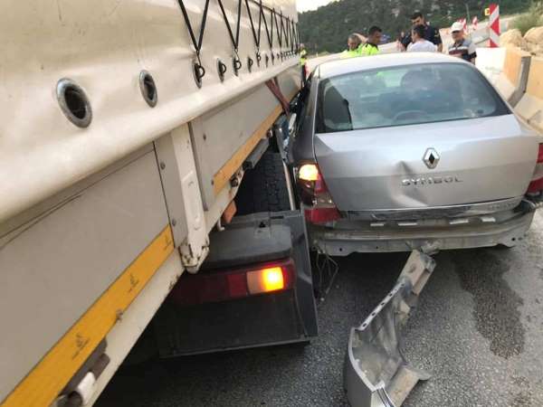 Mut'ta trafik kazası; 1 yaralı