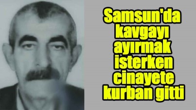 Samsun'da kavgayı ayırmak isterken cinayete kurban gitti