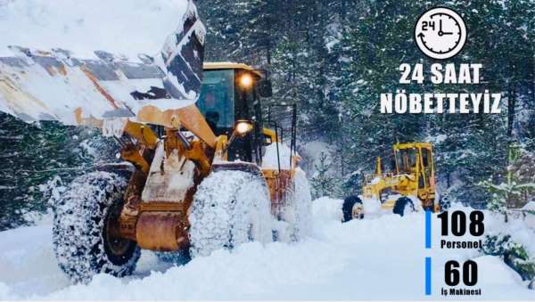Sinop'ta kar hayatı felç etti: 222 köy yolu kapalı