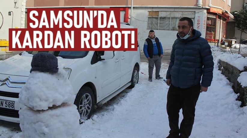 Samsun'da teknolojik kardan adam