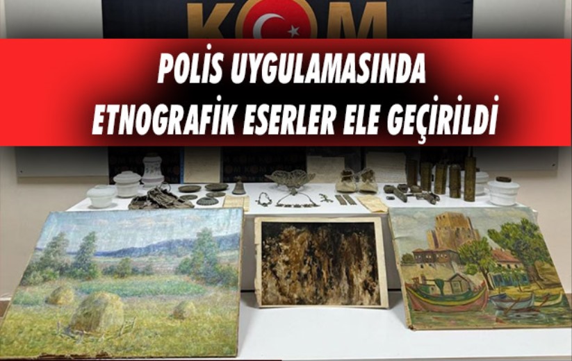 Samsun'da polis uygulamasında etnografik eserler ele geçirildi