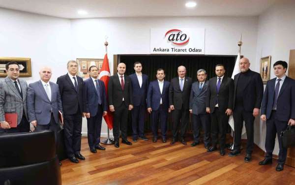 Özbekistan Ticaret ve Sanayi Odası Başkanı Vahabov, ATO Başkanı Baran'ı ziyaret etti
