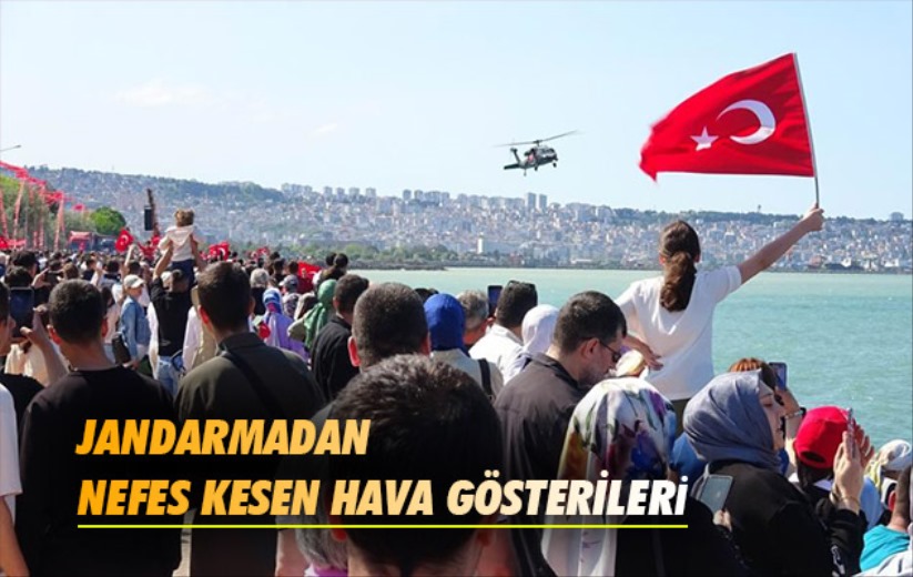 Samsun'da Jandarmadan nefes kesen hava gösterileri