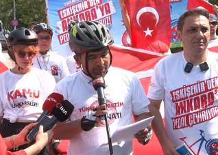 ÜNİPERSEN üyeleri Eskişehir'den Ankara'ya pedal çevirdi