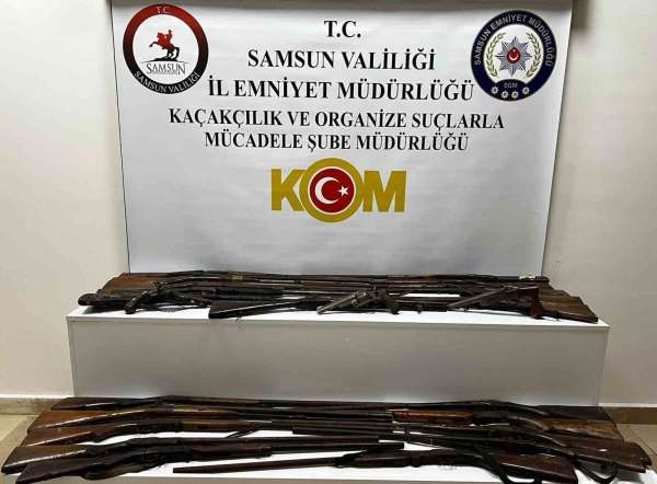 Samsun'da tarihi silah operasyonu: Osmanlı dönemine ait 24 silah ele geçirildi