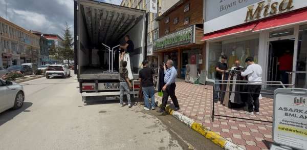 Turhal'da taşkın riskine karşı esnaf kepenk kapattı