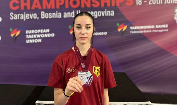 Aydınlı tekvandocu Rümeysa, Avrupa ikincisi oldu