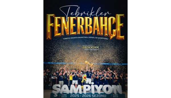 Cumhurbaşkanı Erdoğan'dan, Fenerbahçe Beko'ya tebrik mesajı