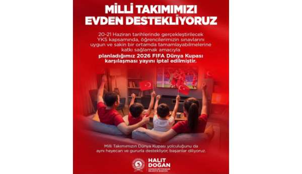 Samsun'da milli maç gösterimine YKS arası