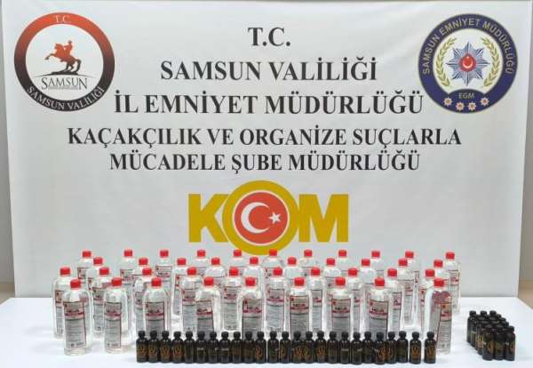 Samsun'da 40 litre etil alkol ele geçirildi