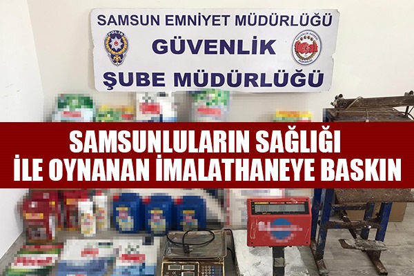 Samsun'da sahte deterjan ve çay ürünleri ele geçirildi