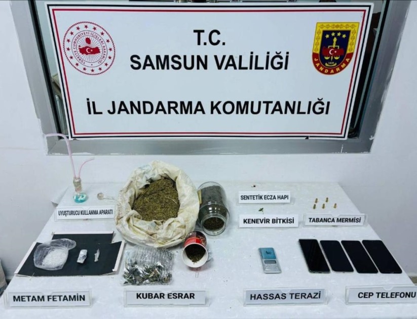 Samsun'da jandarmadan uyuşturucu operasyonu