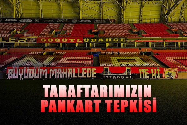 Samsunspor taraftarının pankart tepkisi