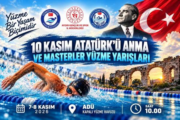 Aydın'da Atatürk'ü Anma ve Masterler Yüzme Yarışları düzenlenecek