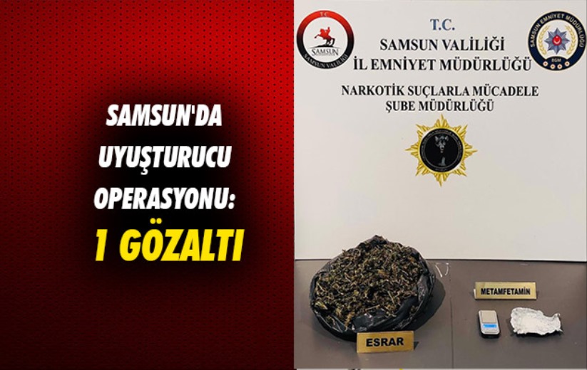 Samsun'da uyuşturucu operasyonu: 1 gözaltı