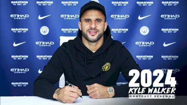 Manchester City, Kyle Walker'ın sözleşmesini 2024'e kadar uzattı 