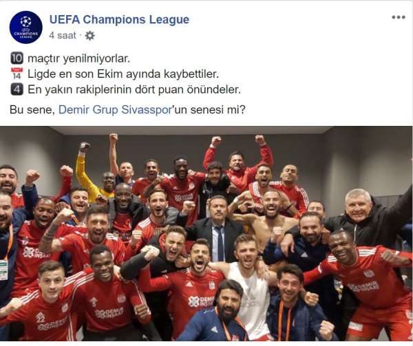 UEFA'dan Sivasspor paylaşımı! 