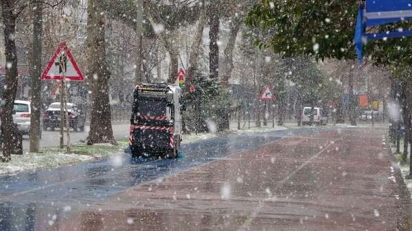 Ordu şehir merkezinde kar yağışı başladı 