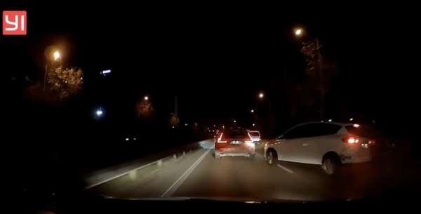 Bursa'da faciadan dönülen anlar kamerada...Makas kazayı böyle getirdi
