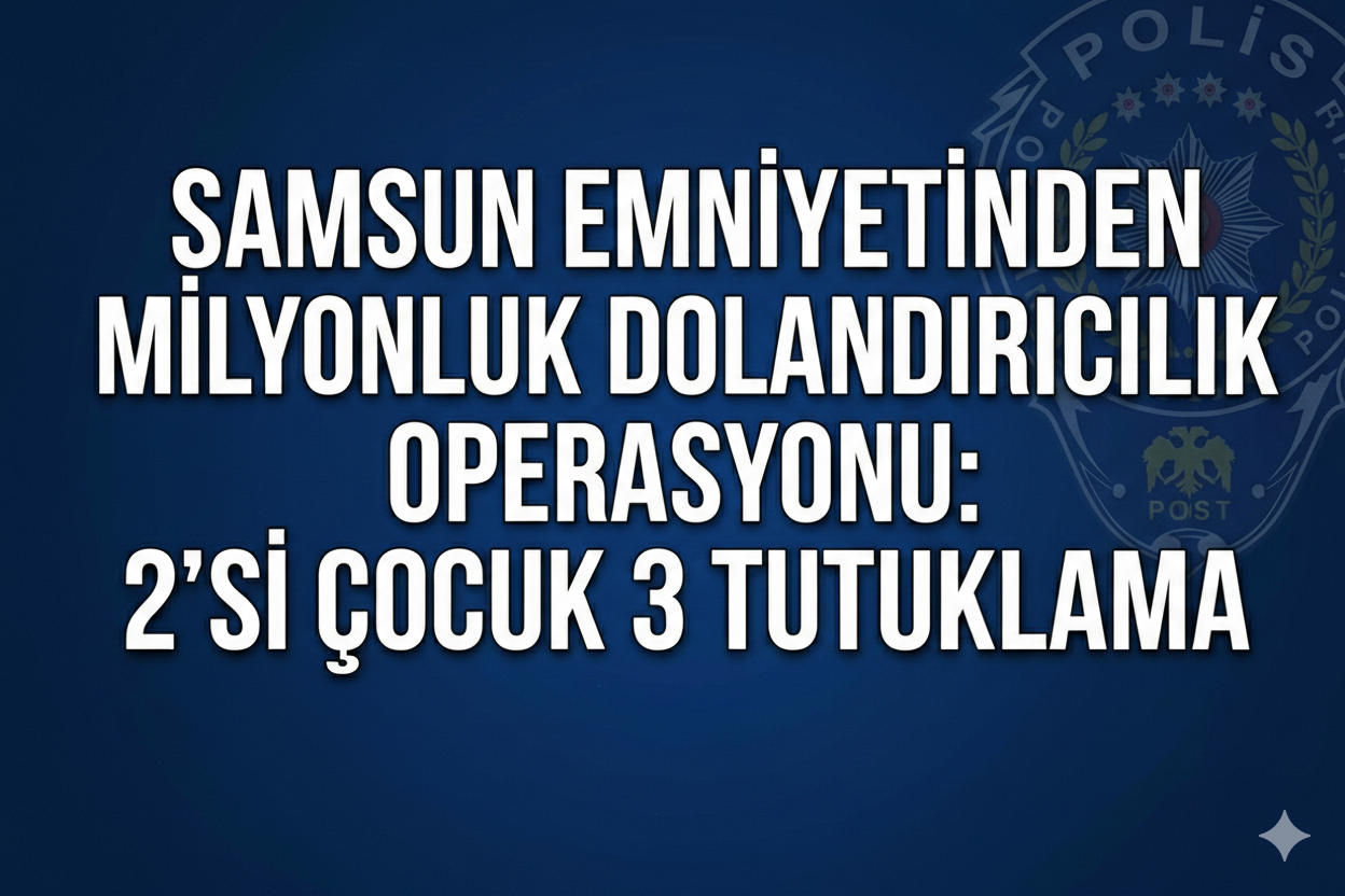 Samsun Emniyetinden Milyonluk Dolandırıcılık Operasyonu: 2'si Çocuk 3 Tutuklama