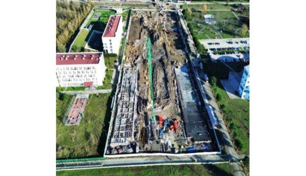 Samsun'da 2 bin kişilik öğrenci yurdunun inşaatı devam ediyor