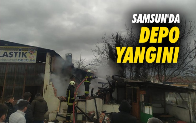 Samsun'da depo yangını