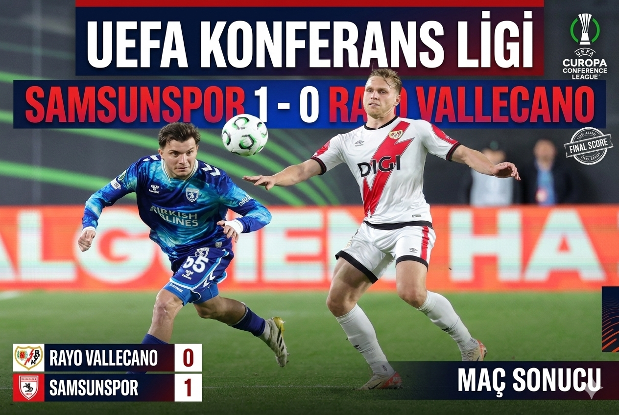 UEFA Konferans Ligi: Rayo Vallecano: 0 - Samsunspor: 1