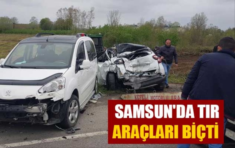 Samsun'da tır araçları biçti! 