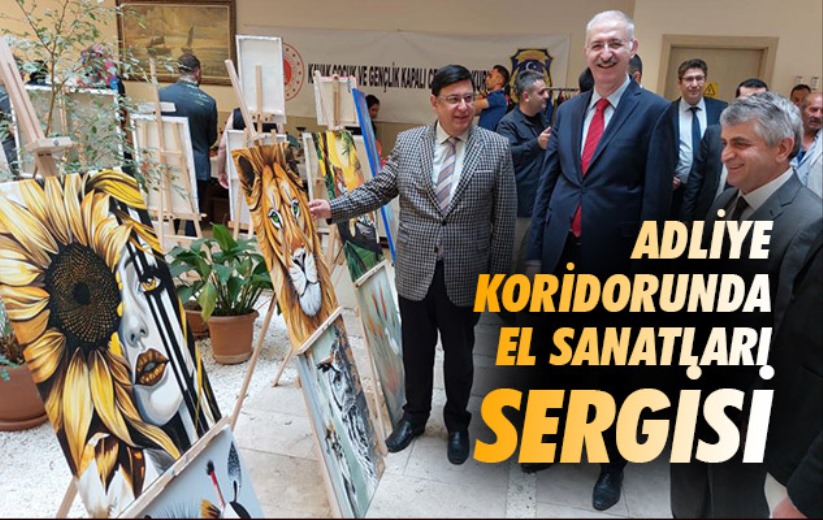 Samsun'da adliye koridorunda el sanatları sergisi