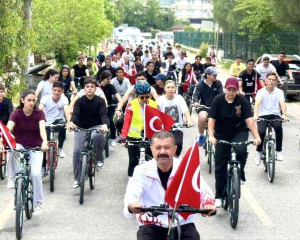 Çine'de 'sağlıklı yaşam' için pedal çevirdiler